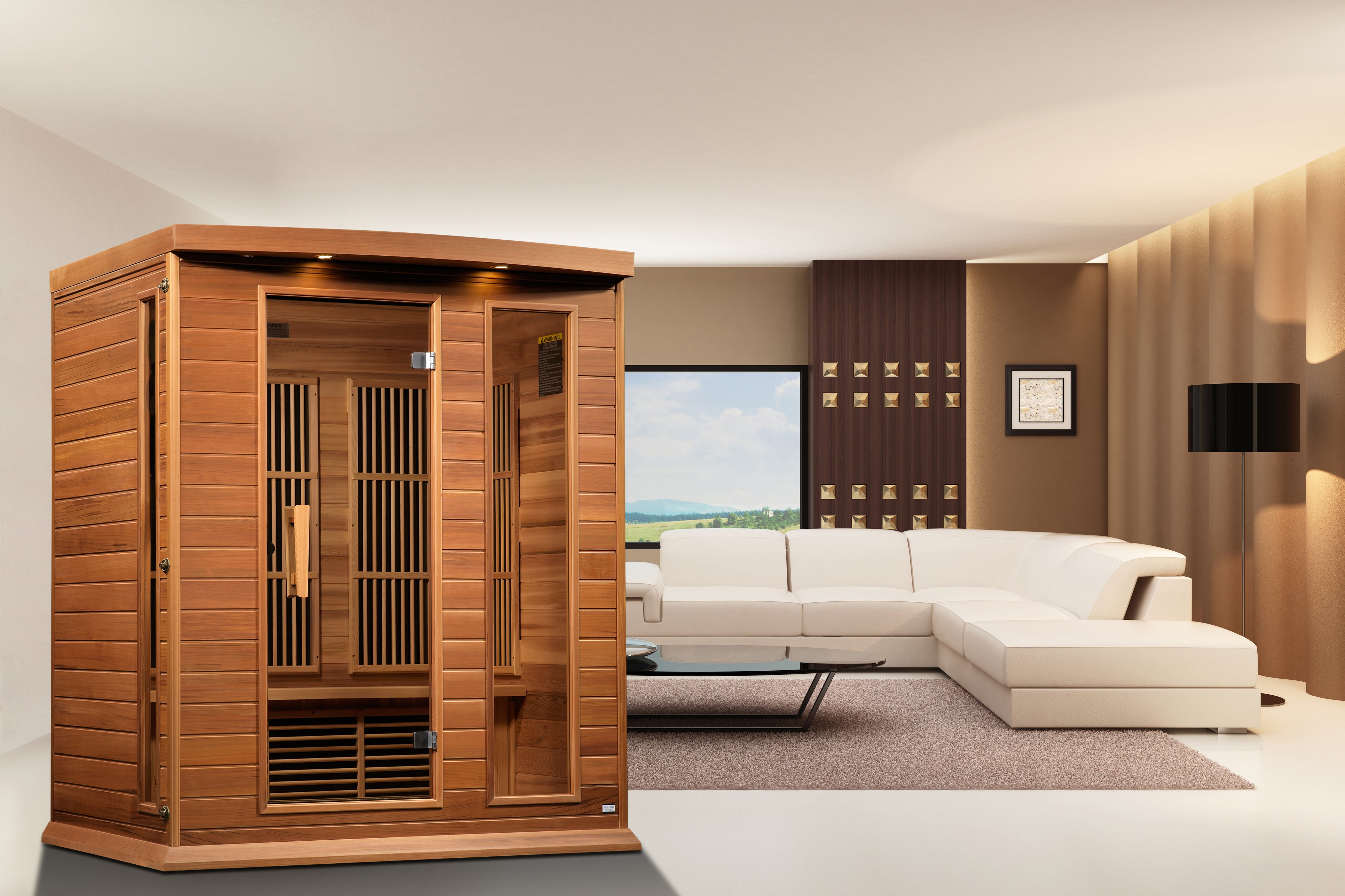 Maxxus 3-Person Low EMF (Between 5-10MG) FAR Infrared Sauna (Canadian Red Cedar)