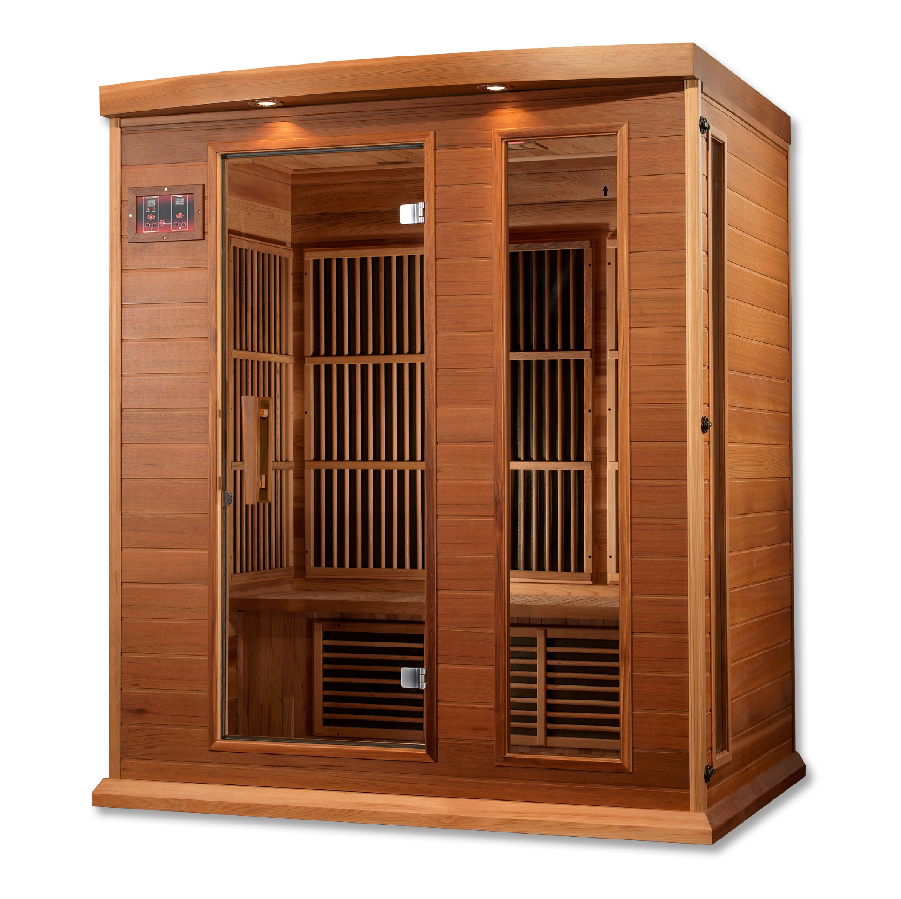 Maxxus 3-Person Low EMF (Between 5-10MG) FAR Infrared Sauna (Canadian Red Cedar)