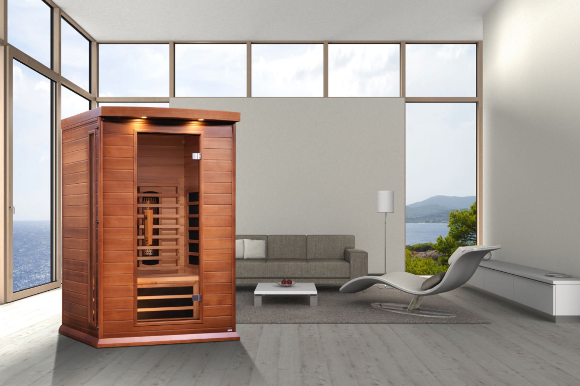 Maxxus 2-Person Full Spectrum Near Zero EMF FAR Infrared Sauna (Canadian Red Cedar)