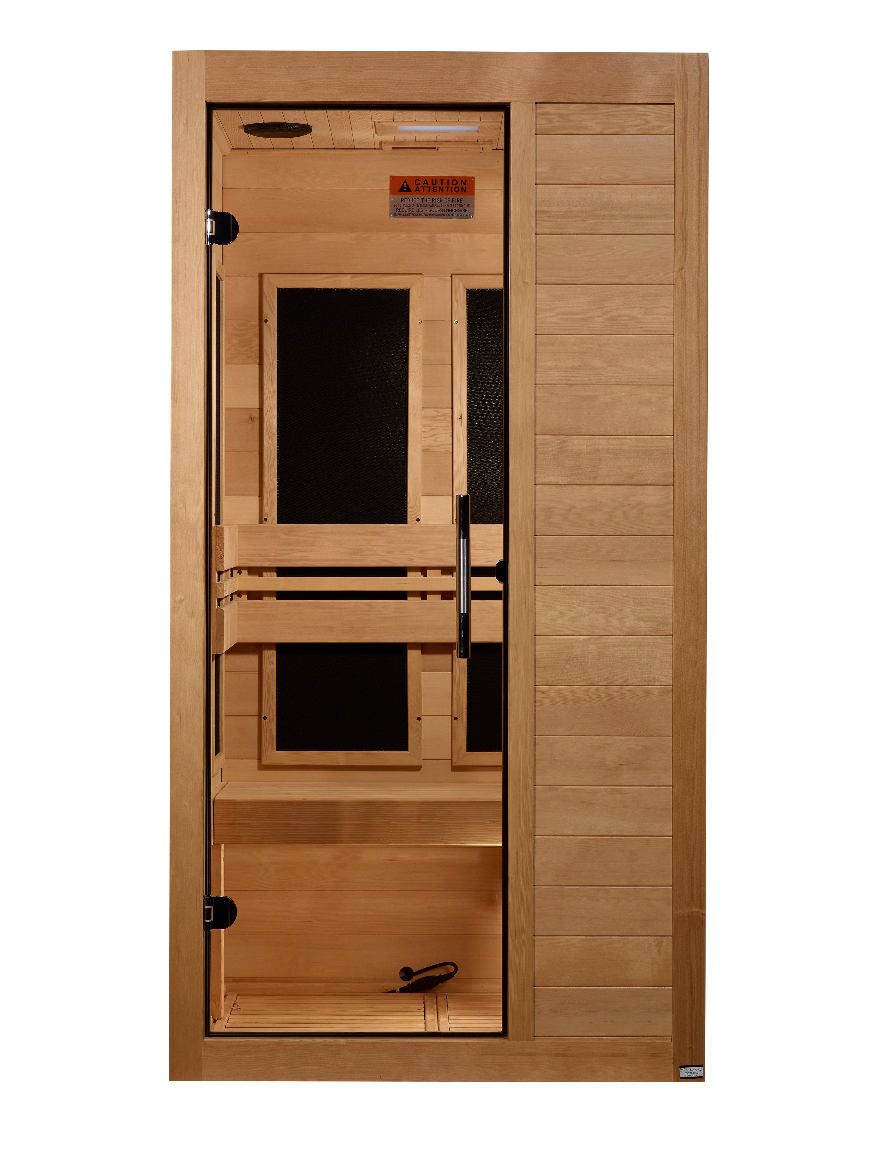 Maxxus S-Line Yoga 1-Person Low EMF FAR Infrared Sauna (Canadian Hemlock)
