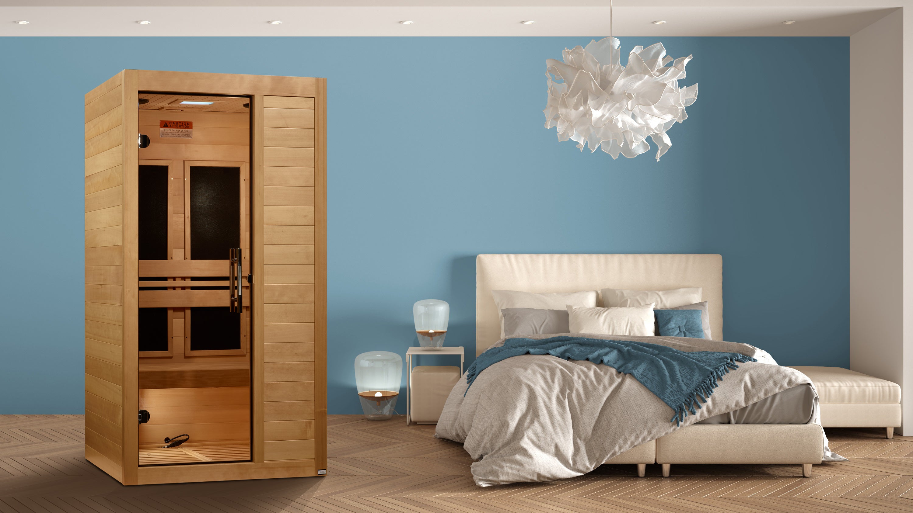 Maxxus S-Line Yoga 1-Person Low EMF FAR Infrared Sauna (Canadian Hemlock)