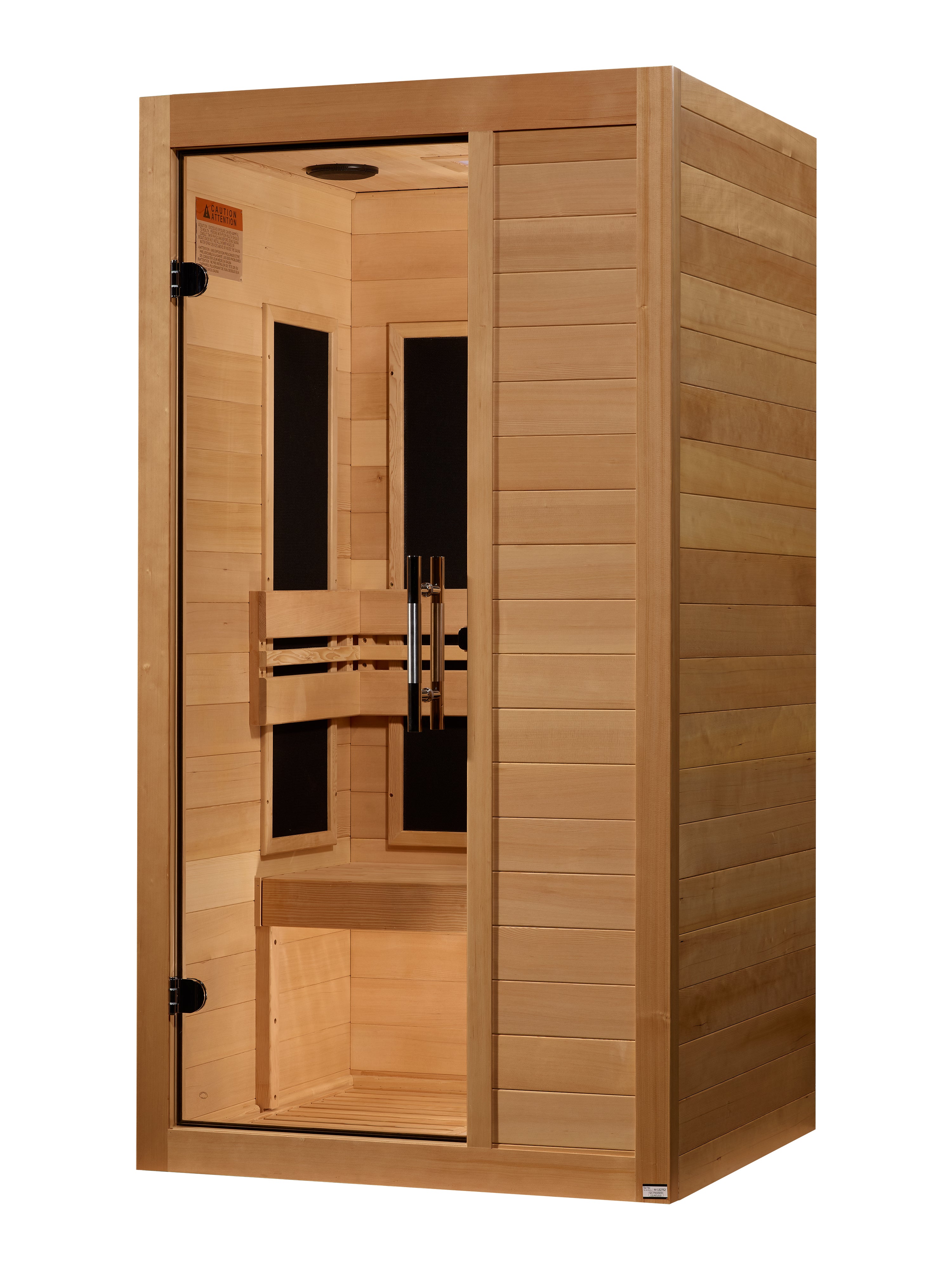 Maxxus S-Line Yoga 1-Person Ultra Low EMF (Between 5-10MG) FAR Infrared Sauna (Canadian Hemlock)
