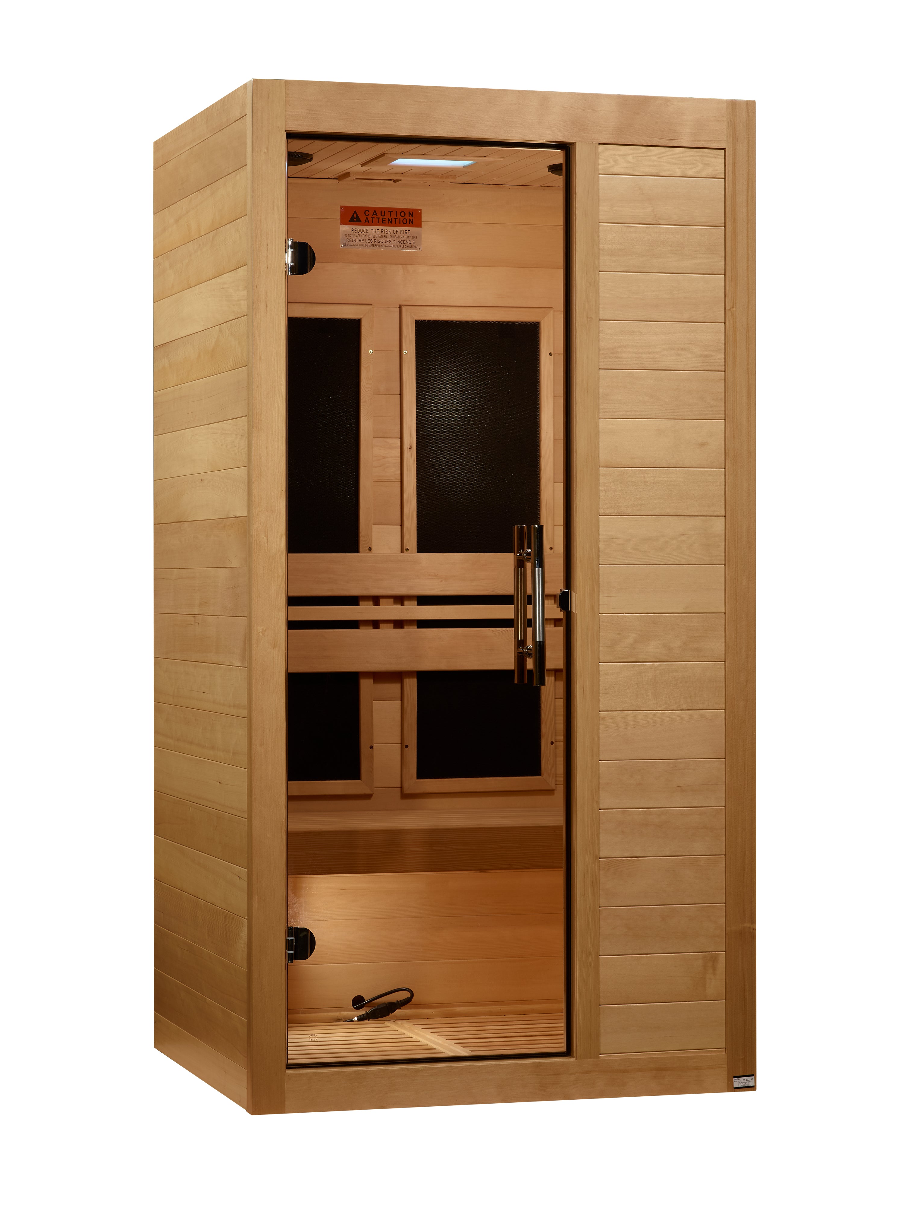 Maxxus S-Line Yoga 1-Person Ultra Low EMF (Between 5-10MG) FAR Infrared Sauna (Canadian Hemlock)