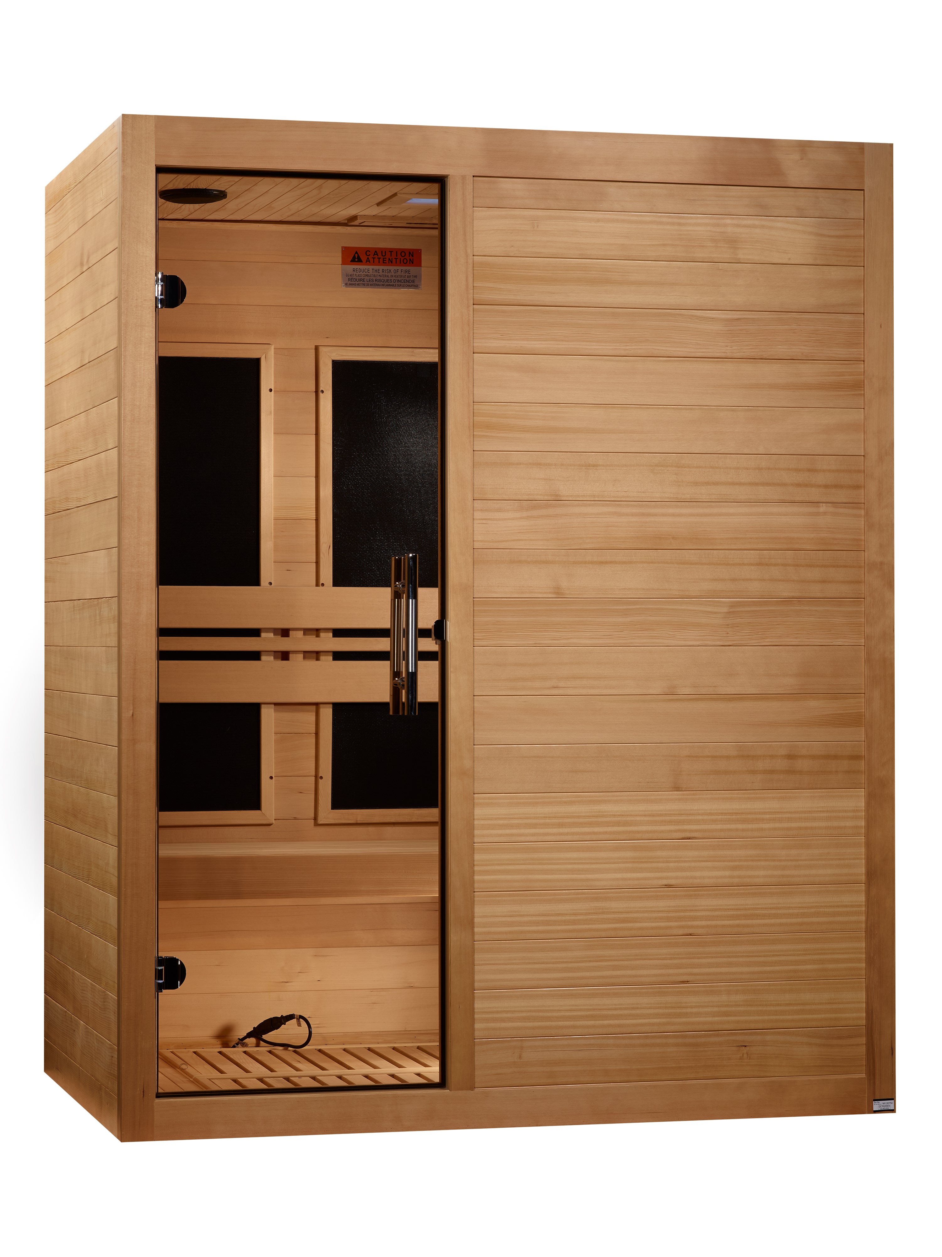 Maxxus S-Line Yoga 3-Person Ultra Low EMF FAR Infrared Sauna (Canadian Hemlock)