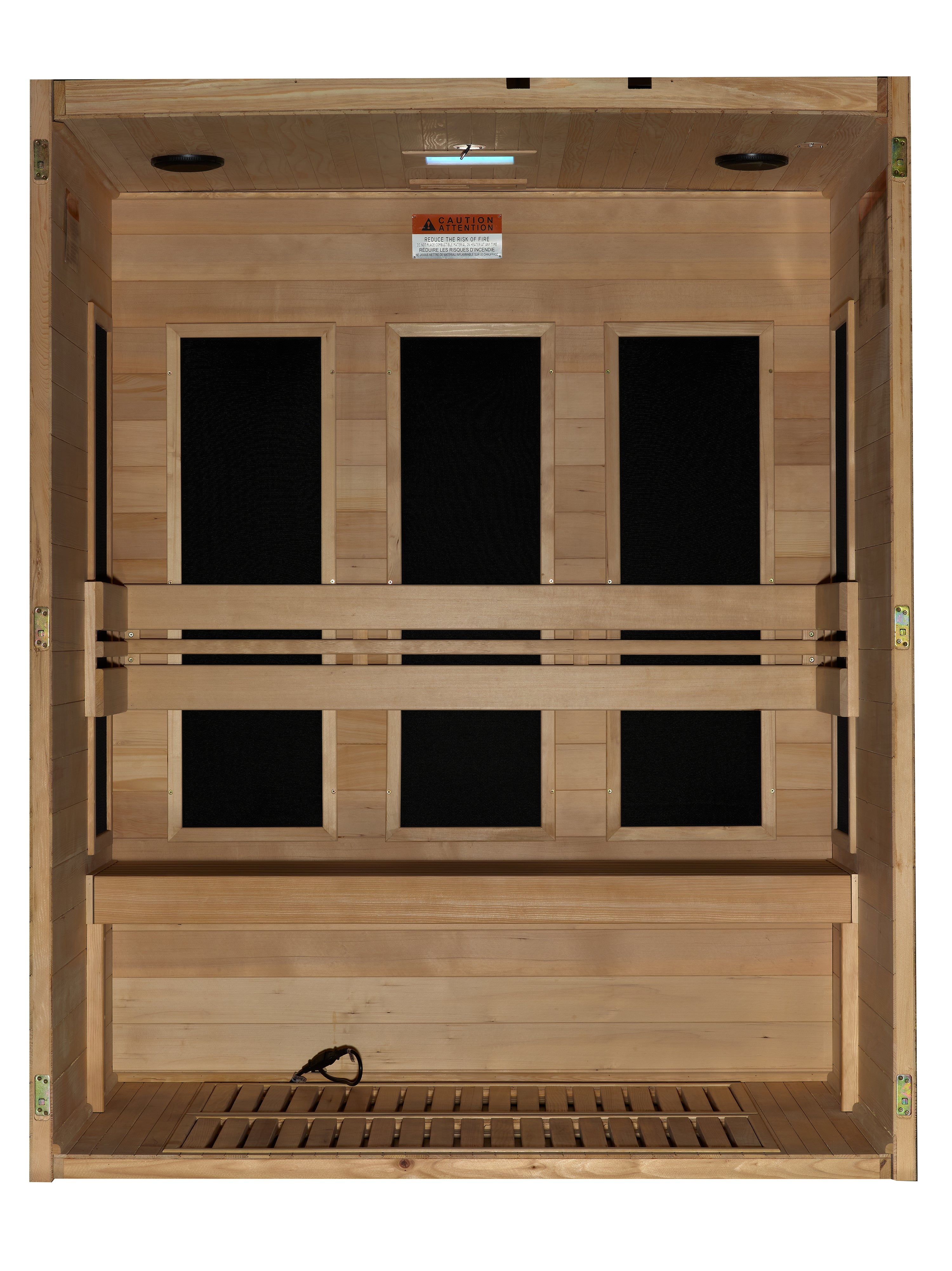 Maxxus S-Line Yoga 3-Person Ultra Low EMF FAR Infrared Sauna (Canadian Hemlock)