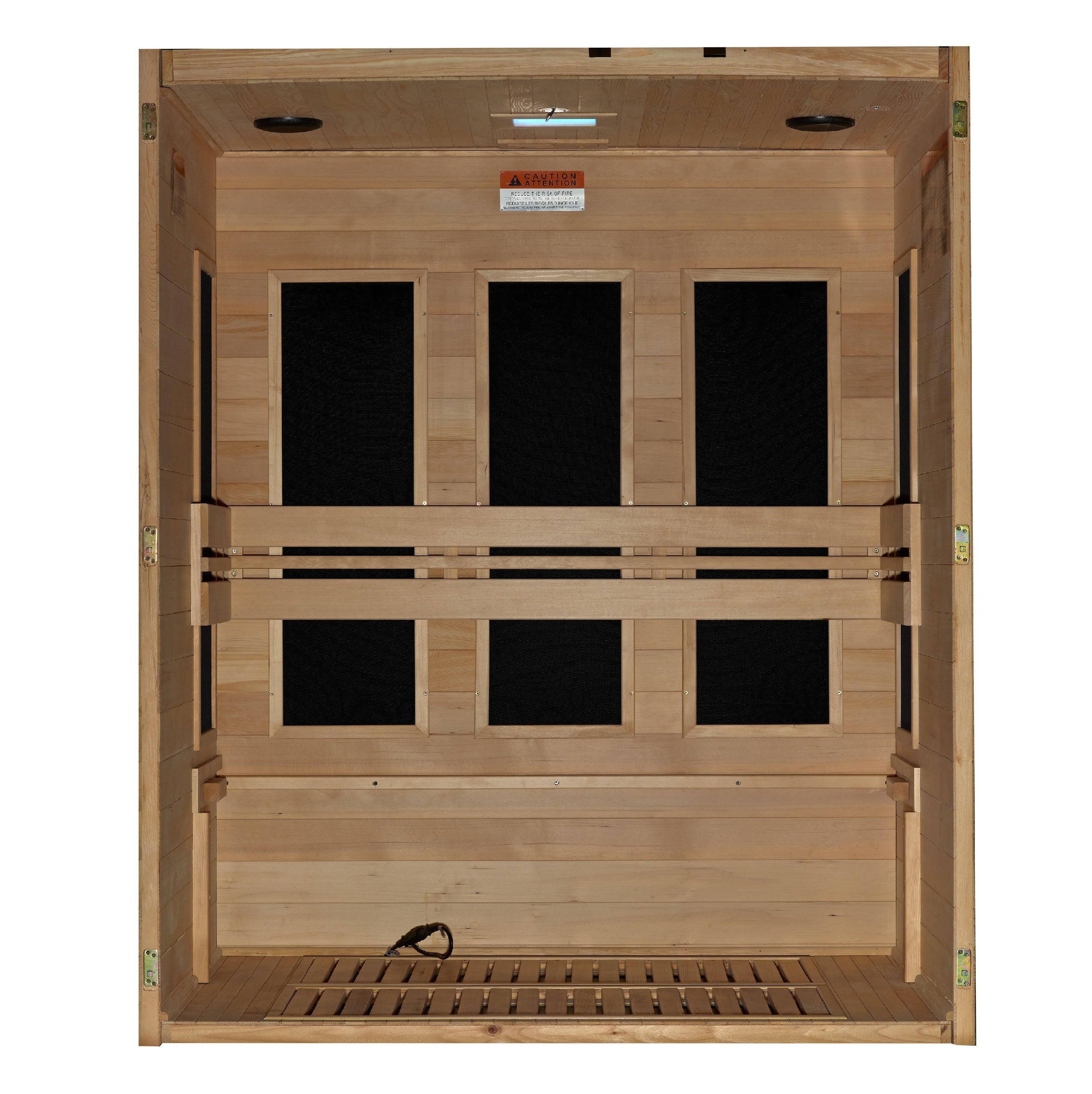 Maxxus S-Line Yoga 3-Person Ultra Low EMF FAR Infrared Sauna (Canadian Hemlock)