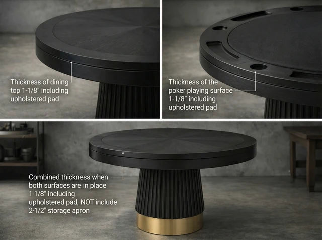 PROHIBITION SERIES 48" 2 IN 1 POKER TABLE