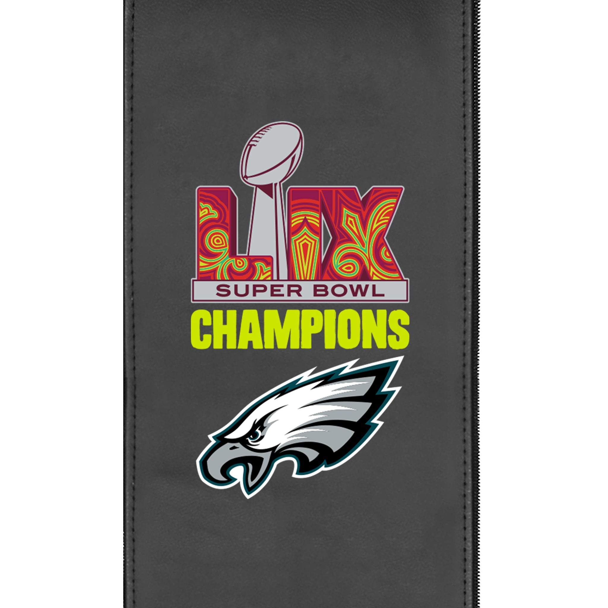 Silver Club Chair with  Philadelphia Eagles Super Bowl LIX Champions Logo