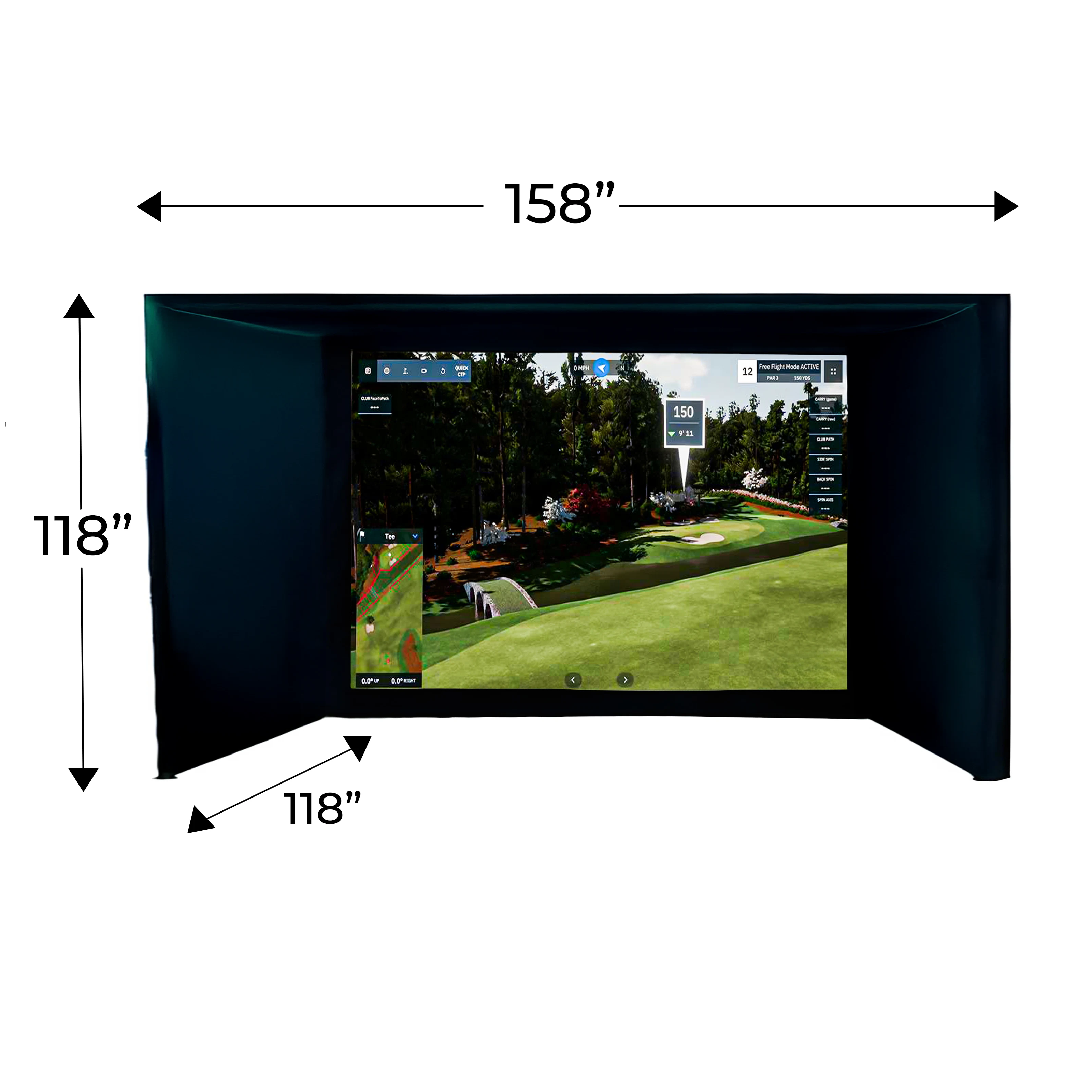 Albatross 13 Golf Simulator Enclosure - Extended Depth, albatross golf