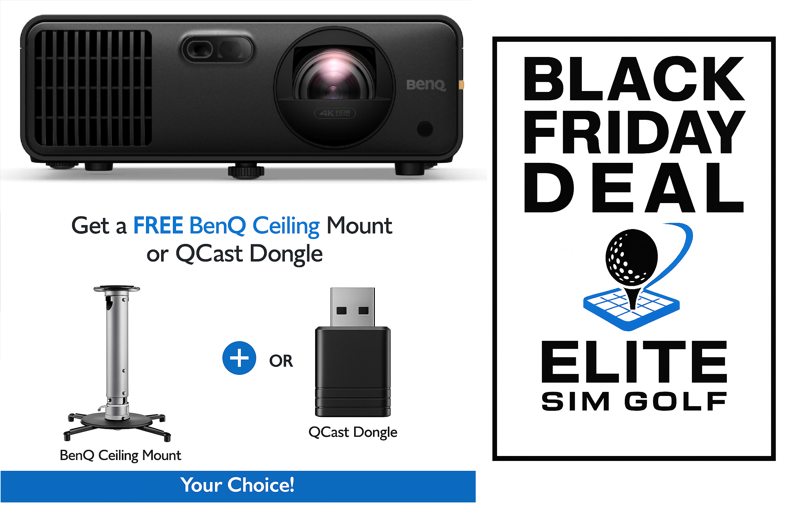 BenQ AK700ST: Ultimate 4K Golf Simulator Projector 4000 LM