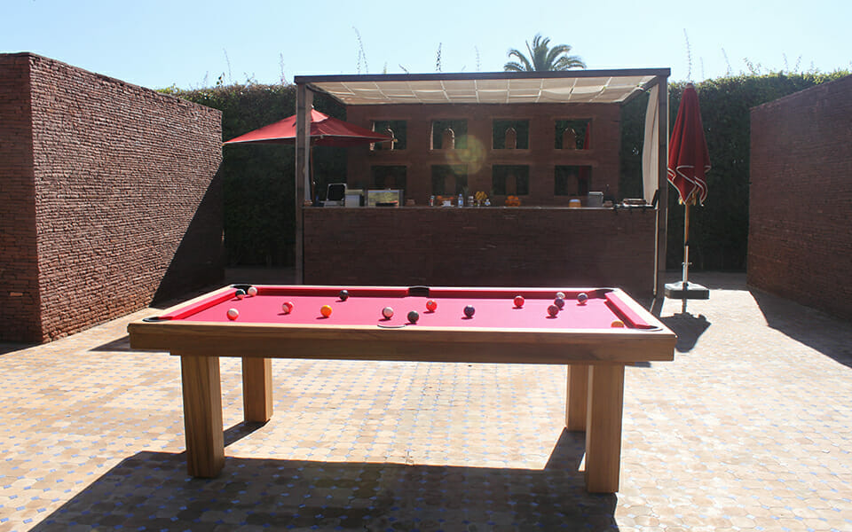 Teak billiards, indoor and outdoor