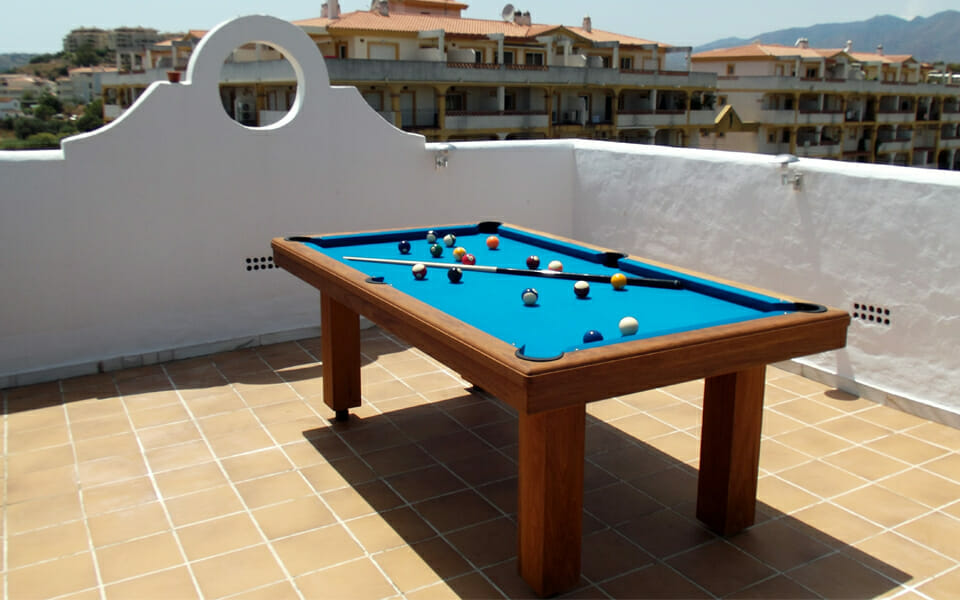 Teak billiards, indoor and outdoor