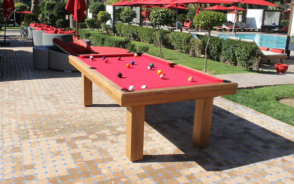 Teak billiards, indoor and outdoor