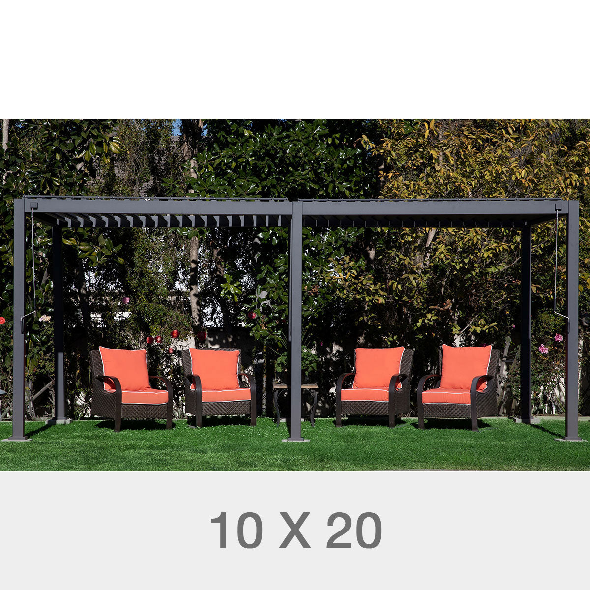 Mirador Adjustable Louvered Aluminum Pergola