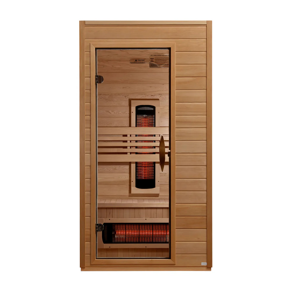 Dynamic Martin 1-2-Person Full Spectrum Near Zero EMF FAR Infrared Sauna (Canadian Hemlock)