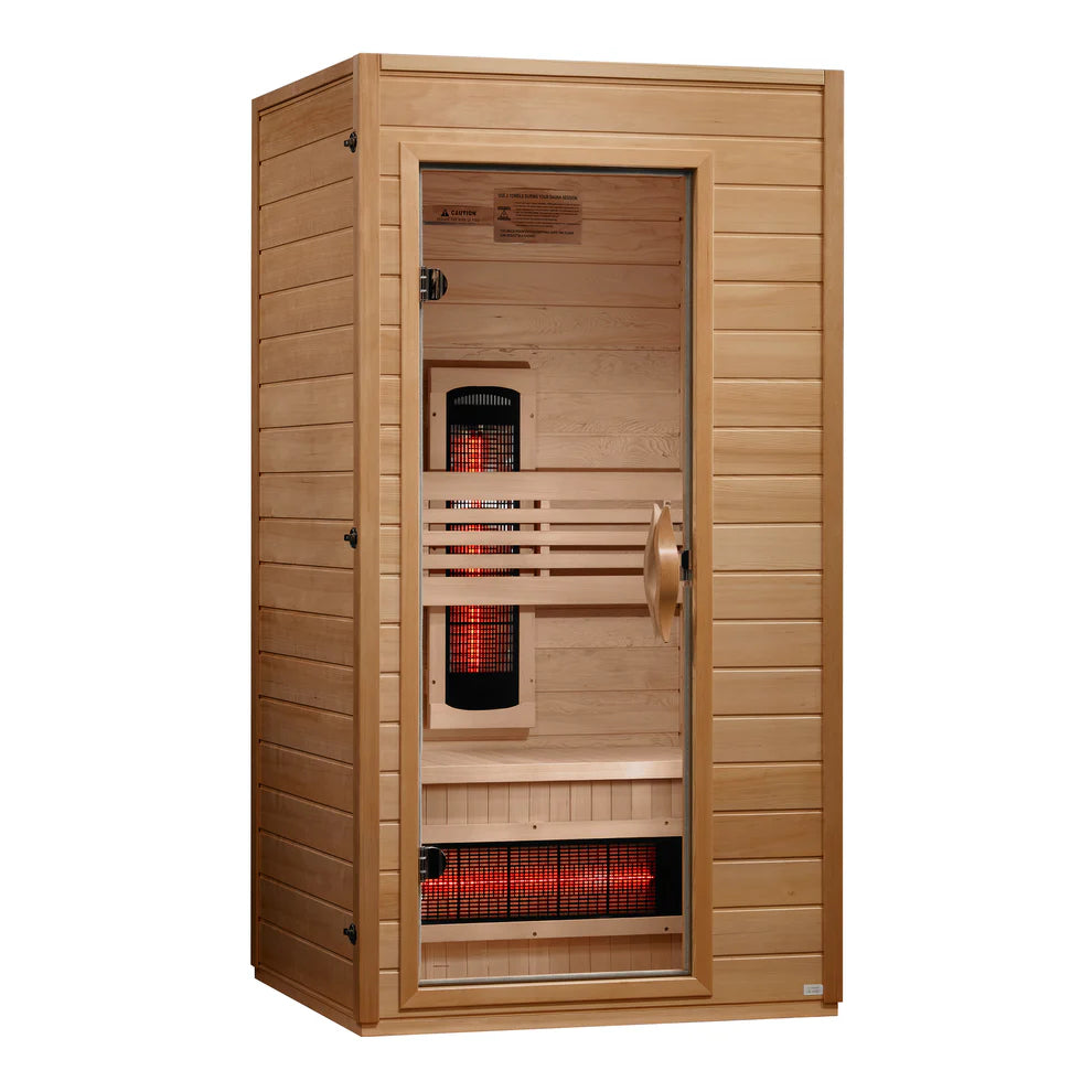 Dynamic Martin 1-2-Person Full Spectrum Near Zero EMF FAR Infrared Sauna (Canadian Hemlock)